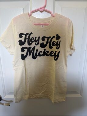 Made by Molly Hey Hey Mickey Graphic Tee for Kids - Cream with Black Print